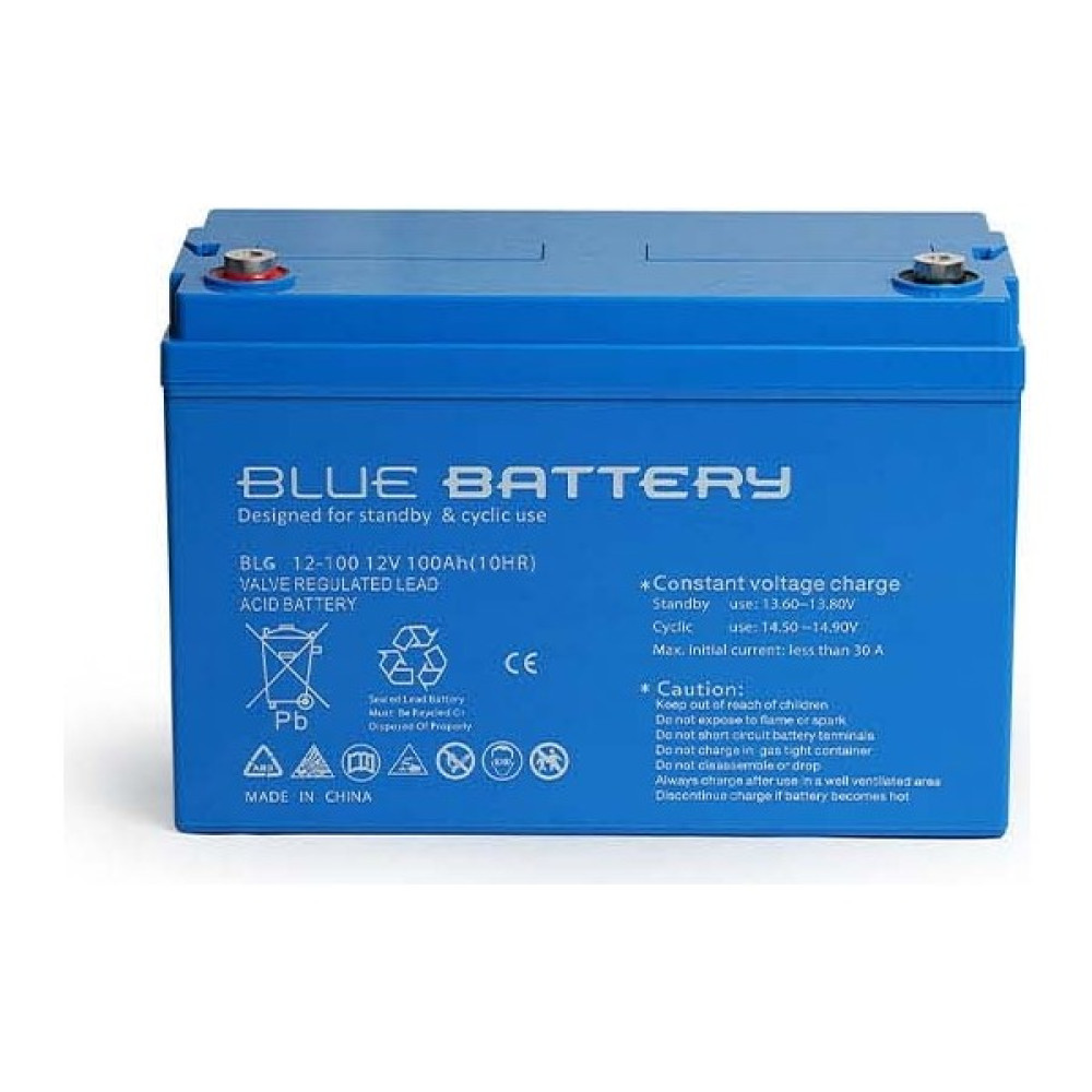 Blue Battery 12 Volt 100 Amper Jel Akü Derin Döngü BLG12-100 Deep Cycle Akü Fiyatı