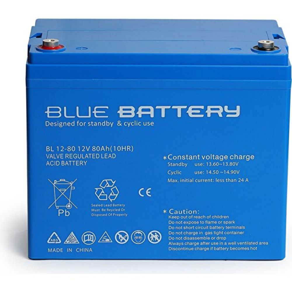 Blue Battery 12 Volt 80 Amper Bakımsız Kuru Akü , Ups Aküsü Akü Fiyatı