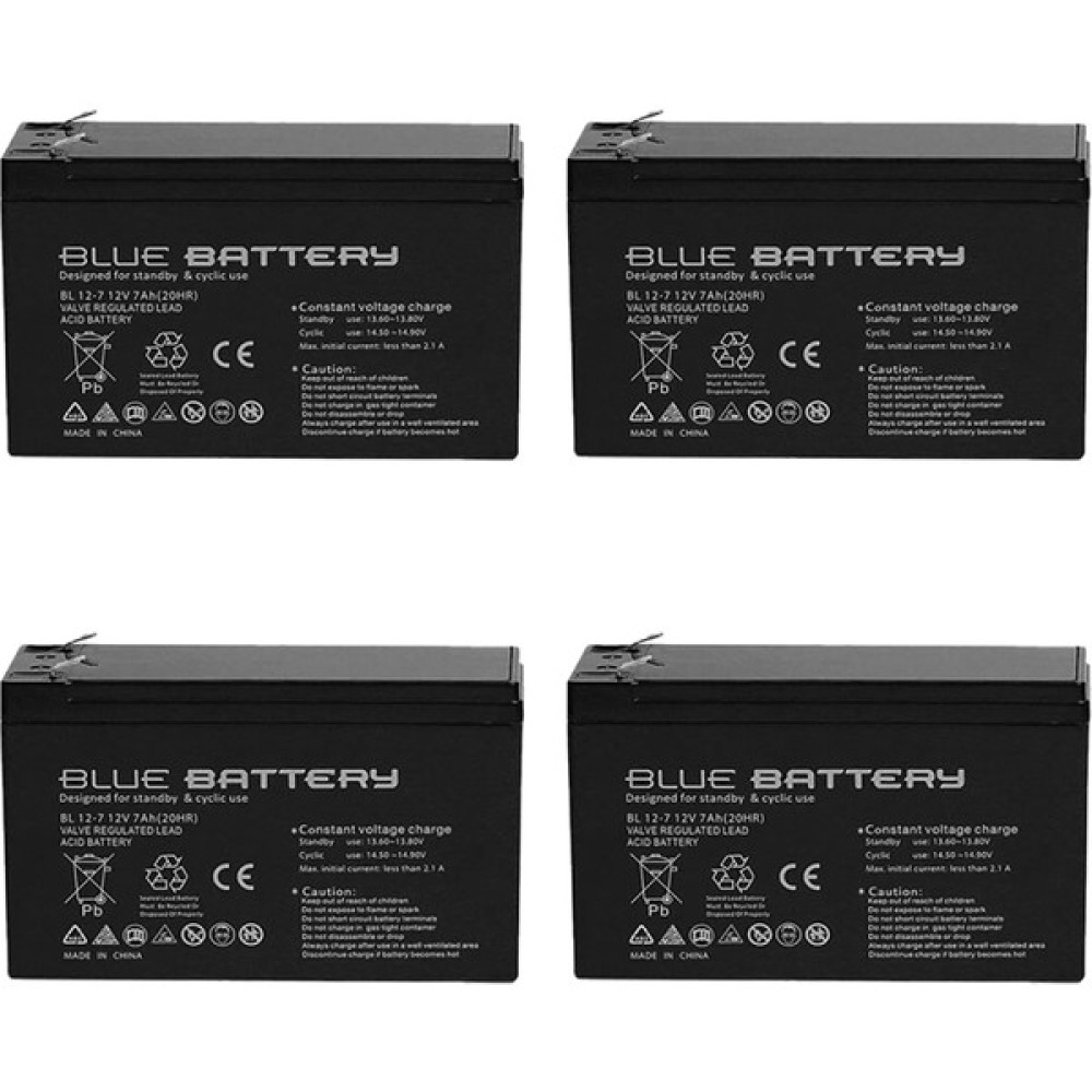 Blue Battery 4 Adet Blue Battery 12V 7AH Bakımsız Kuru Akü 2023 Eylül Üretim 12 Volt 7 Amper4 Kesintisiz Güç Kaynakları (UPS) Fiyatı