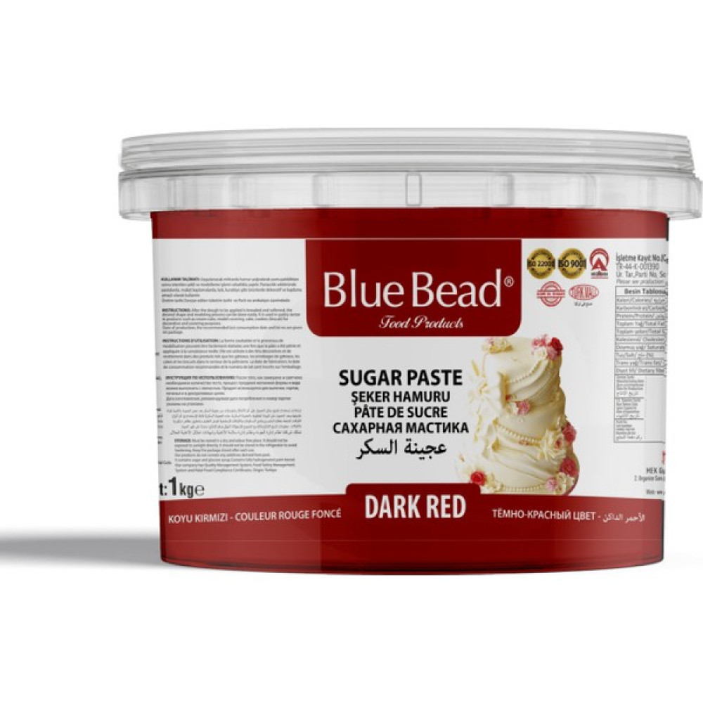 Blue Bead Koyu Kırmızı Şeker Hamuru 1 Kg Diğer Fiyatı