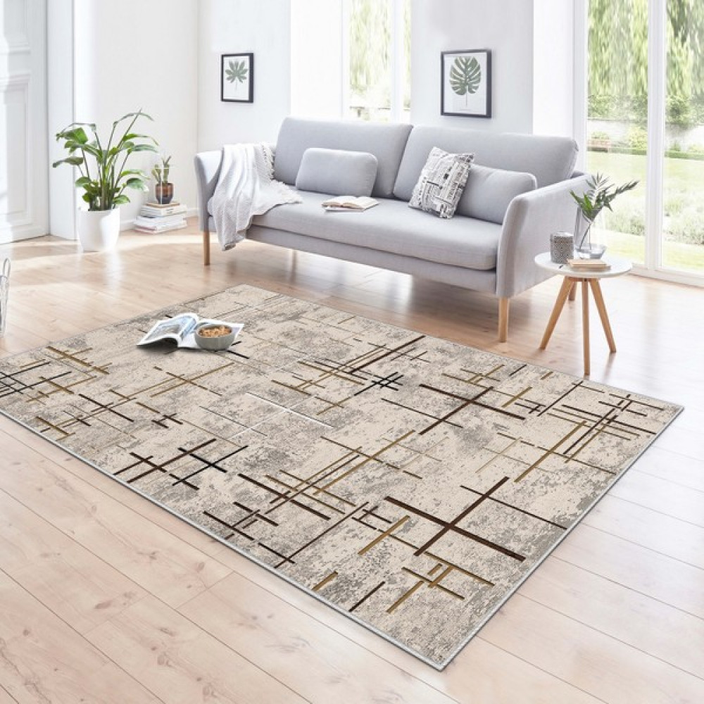 Blue Decortiva Makinede Yıkanabilir Kaymaz Taban Leke Tutmaz Salon Halısı Mutfak Halısı ve Yolluk - Bej - 40 x 60 cm Salon Halısı Fiyatı