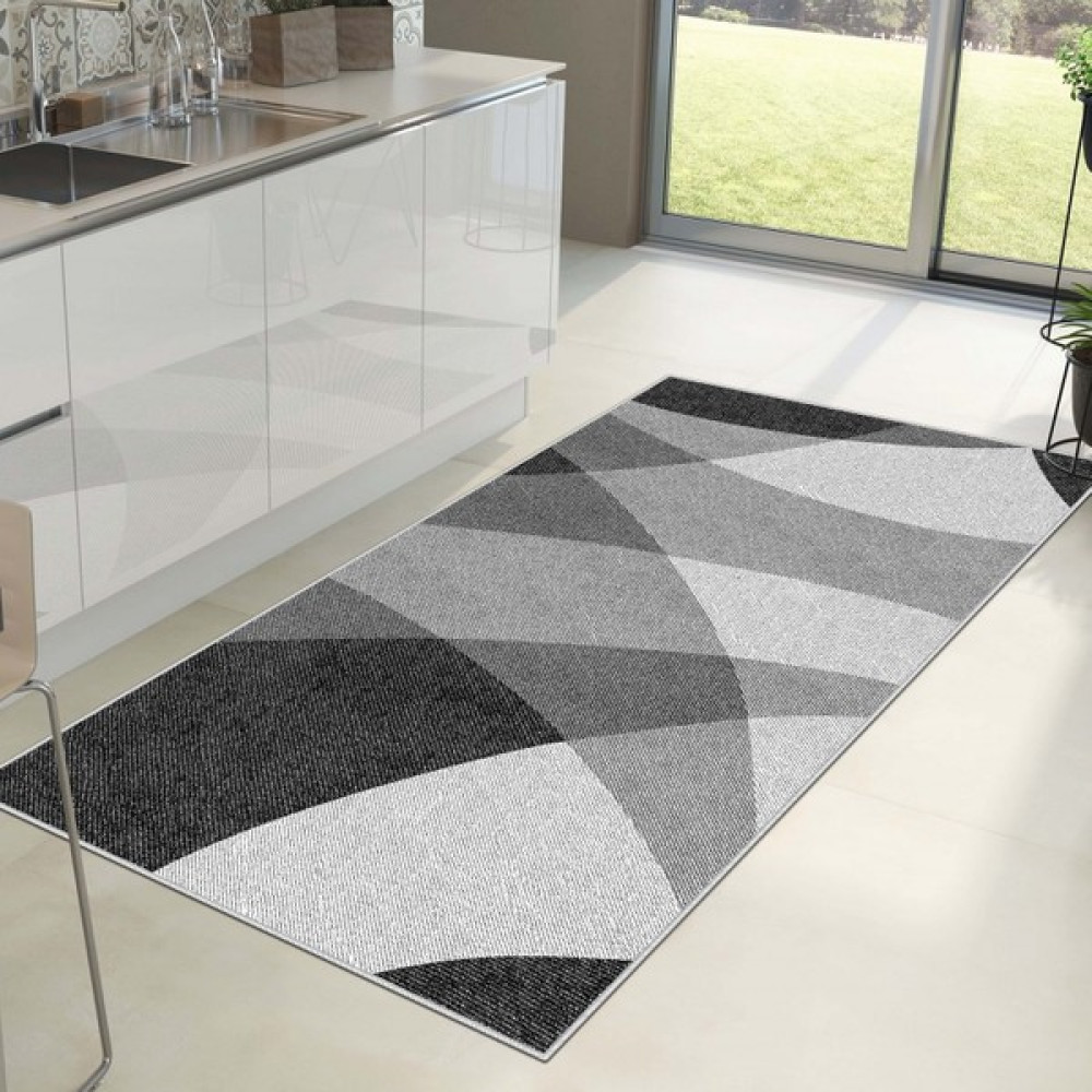 Blue Decortiva Makinede Yıkanabilir Kaymaz Taban Leke Tutmaz Salon Halısı Mutfak Halısı ve Yolluk - Siyah - 40 x 60 cm Salon Halısı Fiyatı