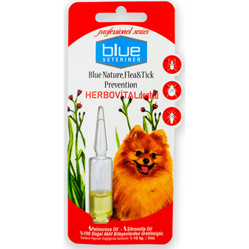 Blue Veteriner 1-10KG Köpekler Için Bitkisel Ense Damlası 2ml Evcil Hayvan Ürünleri Fiyatı