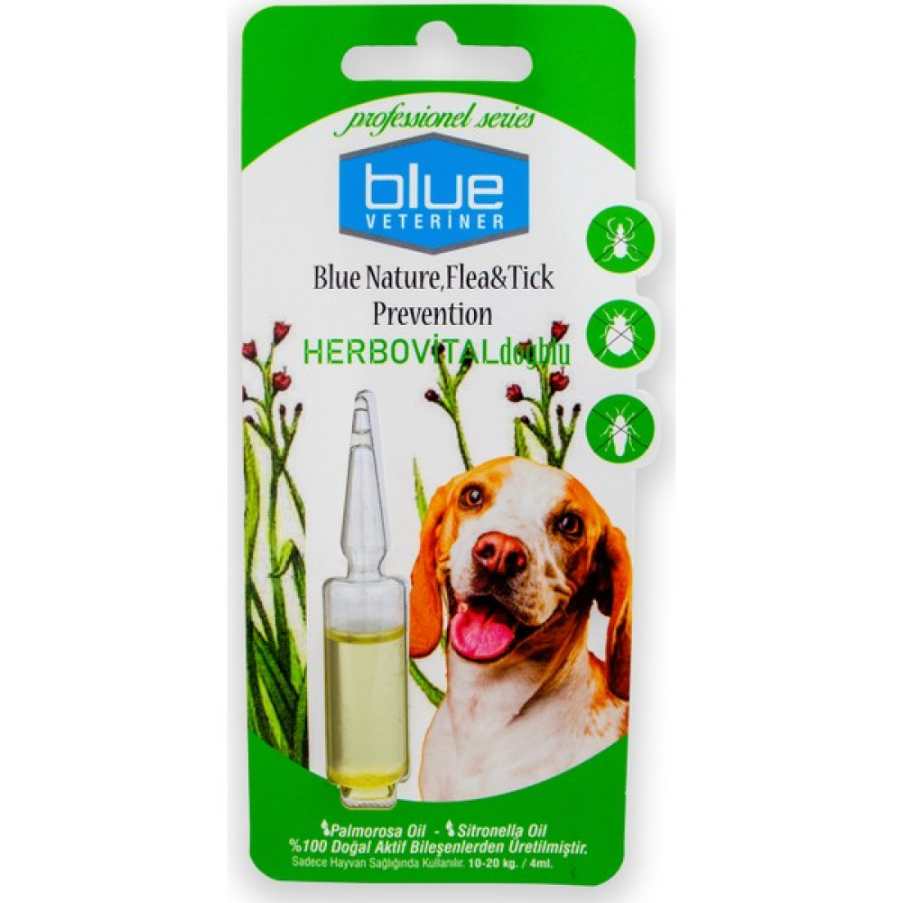 Blue Veteriner 10-20KG Köpekler Için Bitkisel Ense Damlası 4ml Evcil Hayvan Ürünleri Fiyatı