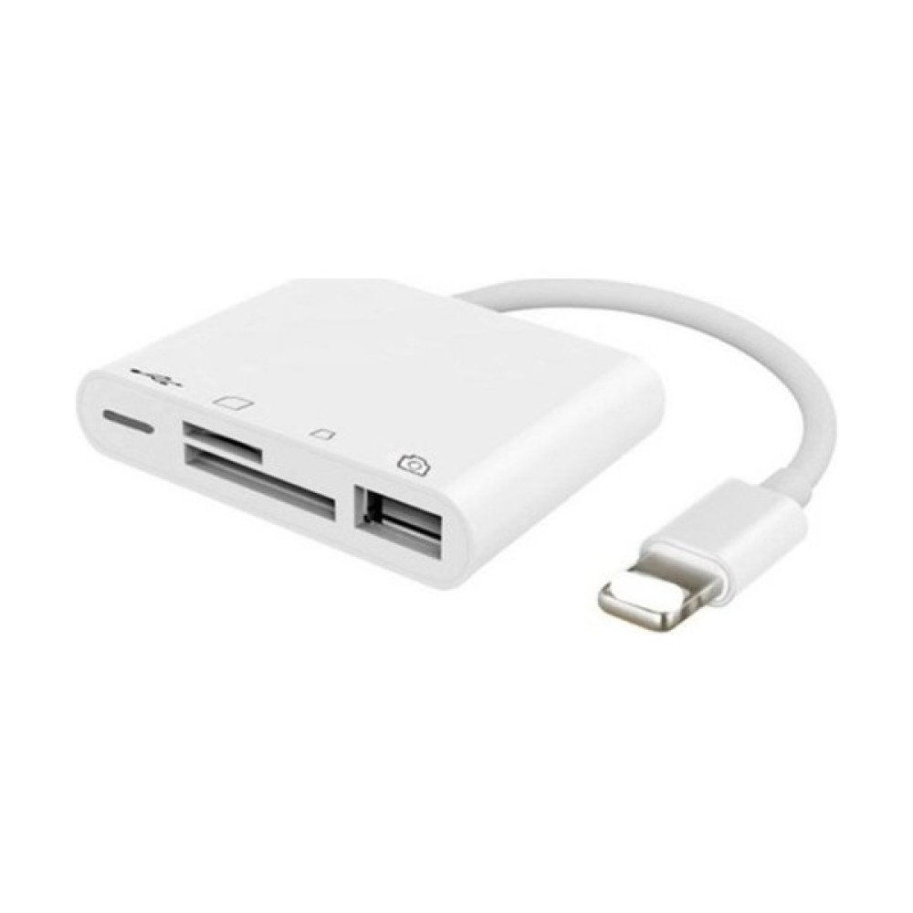 Blue Wings 4in1 Apple iPhone Uyumlu Lightning To Tfsd Card USB Kamera Adaptörü - Beyaz Hafıza Kartları Fiyatı