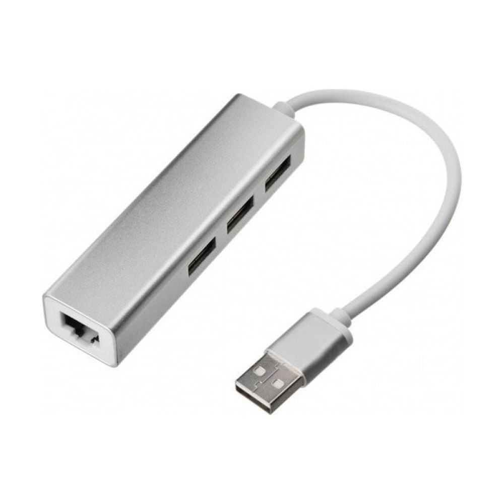 Blue Wings Alüminyum USB To RJ45 Ethernet + USB 3 Port Hub Çoklayıcı - Gri Bilgisayar Çevirici ve Adaptörü Fiyatı