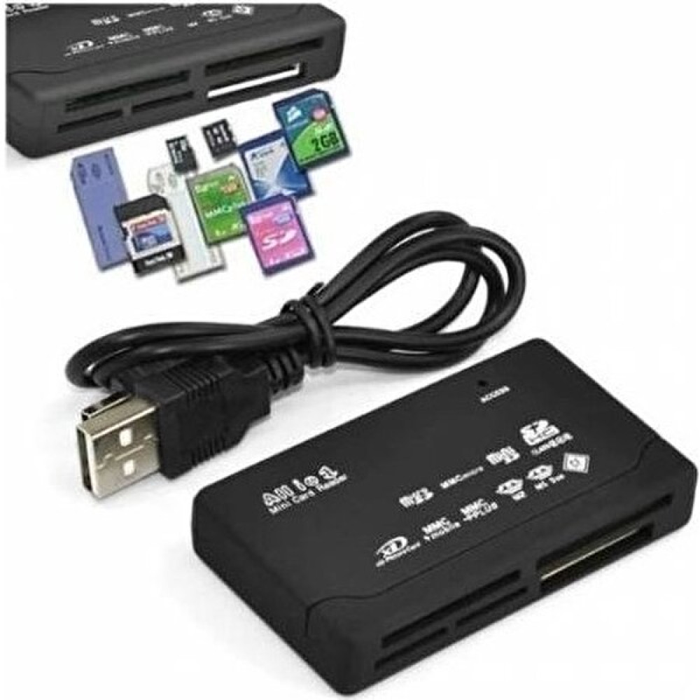 Blue Wings Çoklu Kart Okuyucu All In 1 Cf Micro Sd Sd Mini Sd Sd Hc Card Reader - Siyah Hafıza Kartları Fiyatı