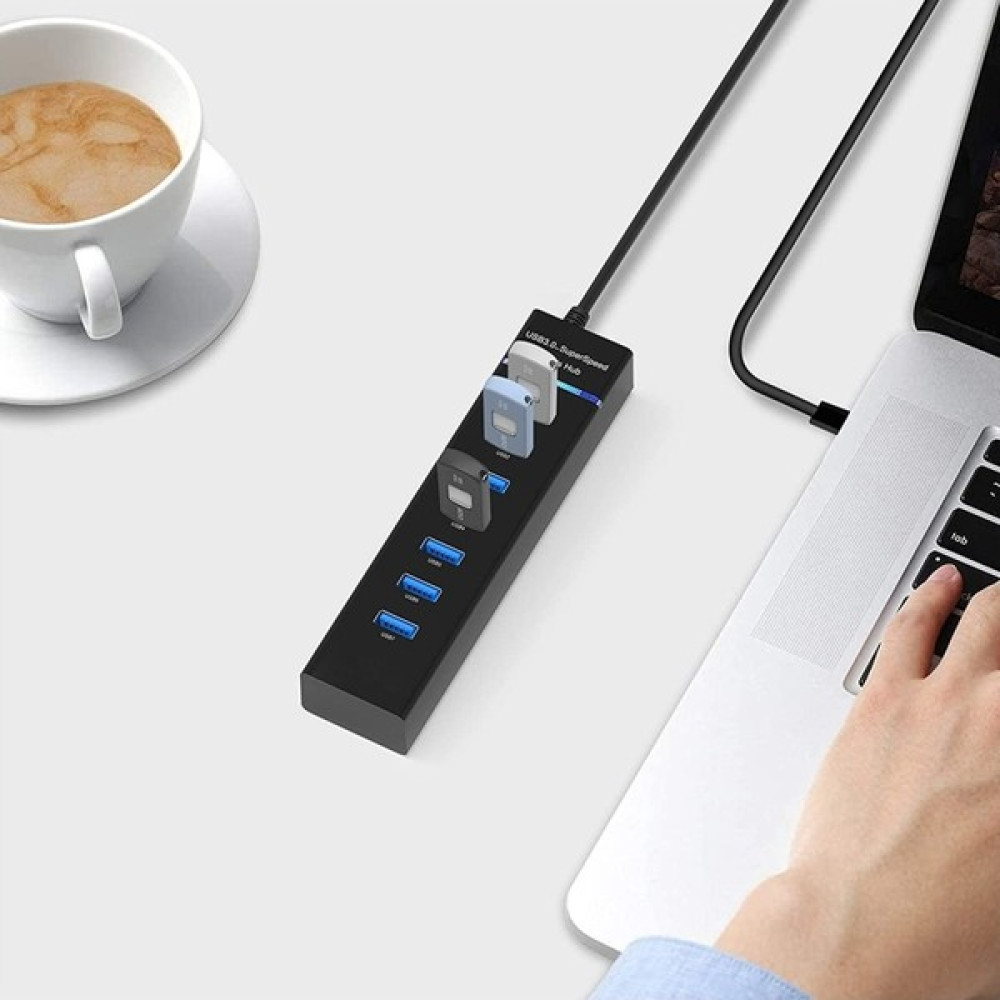 Blue Wings USB 3.0 Super Speed 7 Port 5gbps USB Çoklayıcı Hub USB 3.0 Hub Çoklayıcı Seri & Paralel Kablo Fiyatı