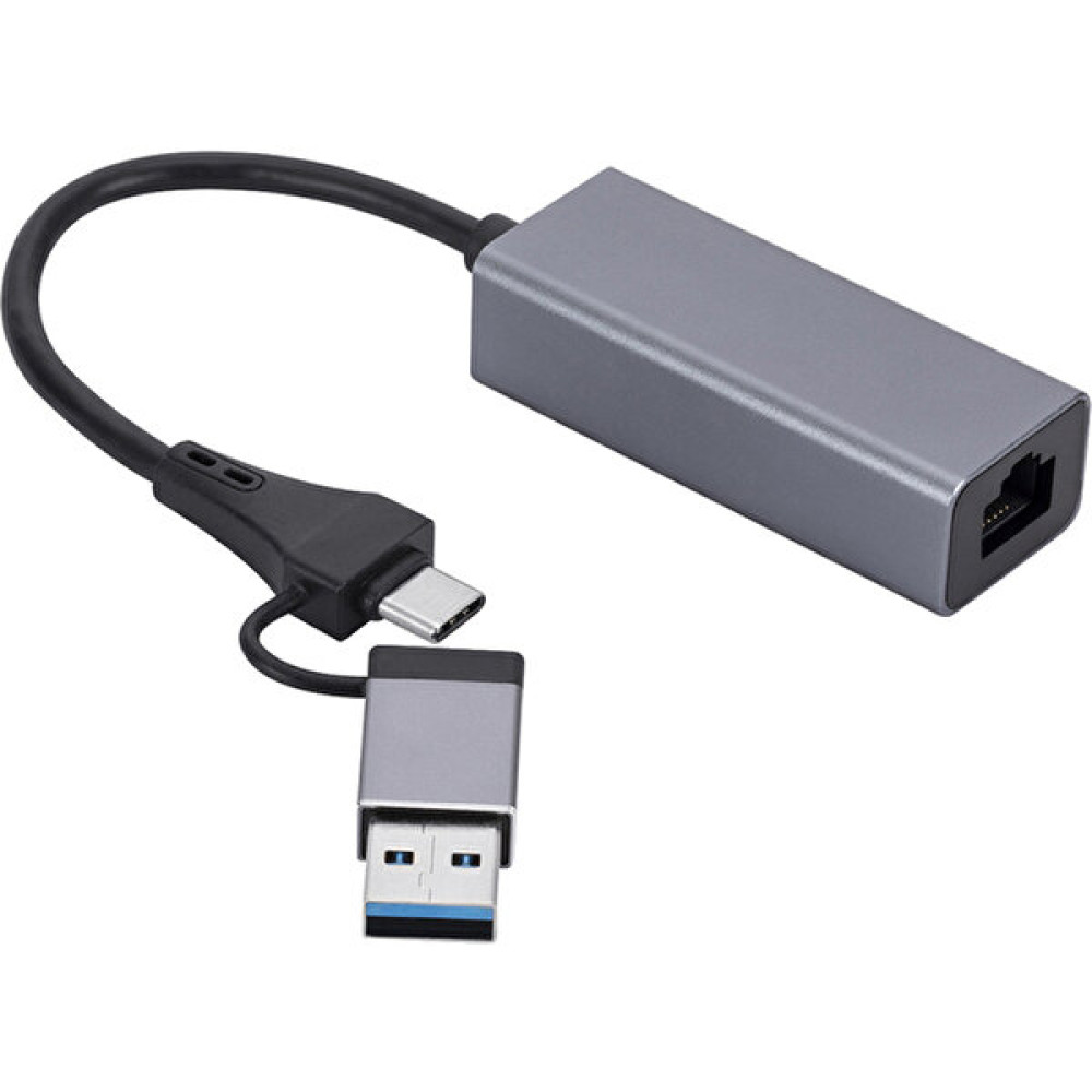 Blue Wings USB ve Type-C Hub Adaptör To 3x USB 3.0 + RJ45 Ethernet Çevirici Dönüştürücü Combo - Gri Bilgisayar Çevirici ve Adaptörü Fiyatı