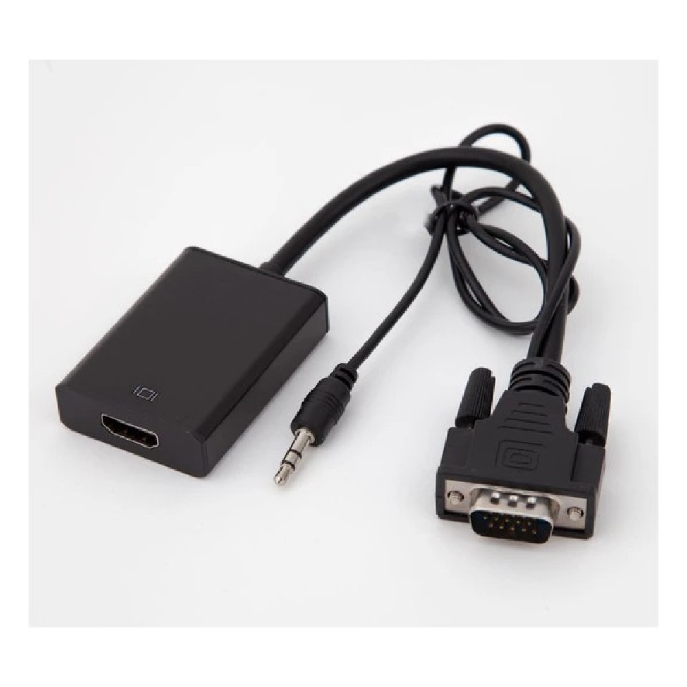 Blue Wings VGA HDMI Çevirici Dönüştürücü Kablo Ses Destekli VGA To HDMI - Siyah Bilgisayar Çevirici ve Adaptörü Fiyatı