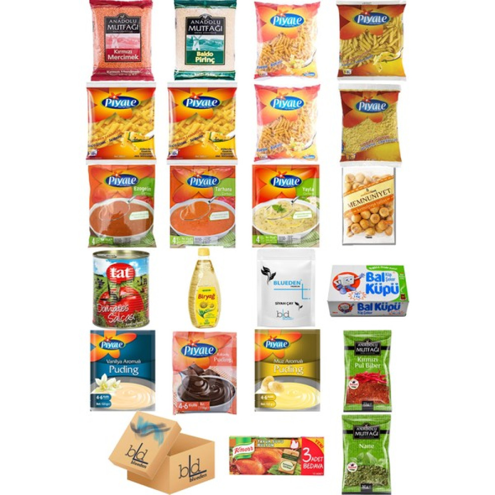 Blueden Ramazan Paketi Kumanya Ezrak Gıda Yardım Kolisi 22 Parça 23 nolu Paket Diğer Fiyatı