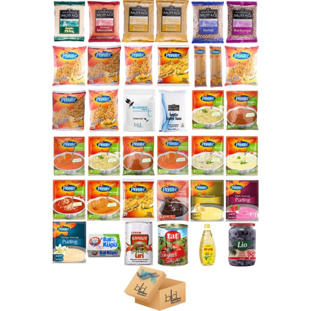 Blueden Ramazan Paketi Kumanya Ezrak Gıda Yardım Kolisi 37 Parça 48 nolu Paket Diğer Fiyatı
