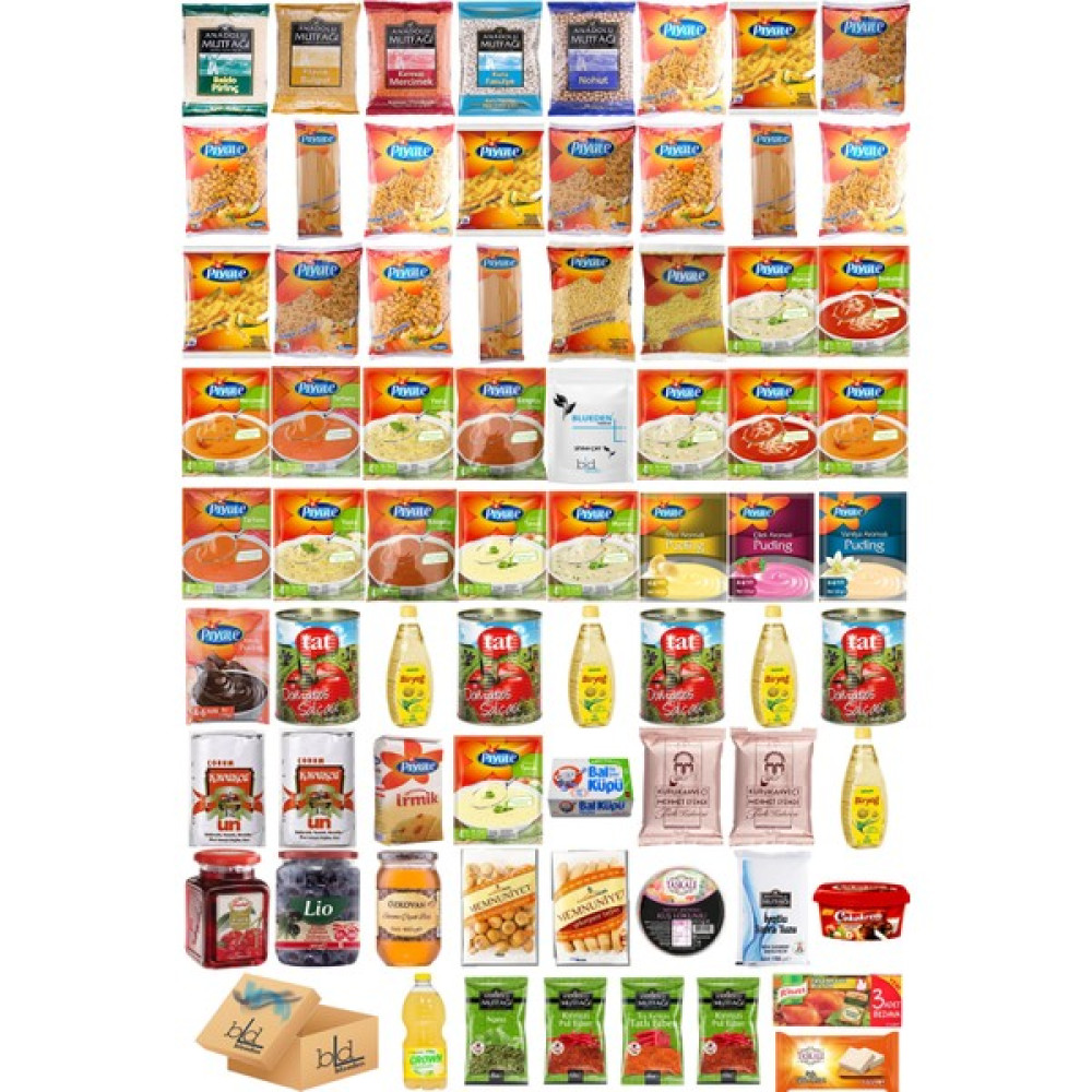 Blueden Ramazan Paketi Kumanya Ezrak Gıda Yardım Kolisi 71 Parça 60 nolu Paket Diğer Fiyatı