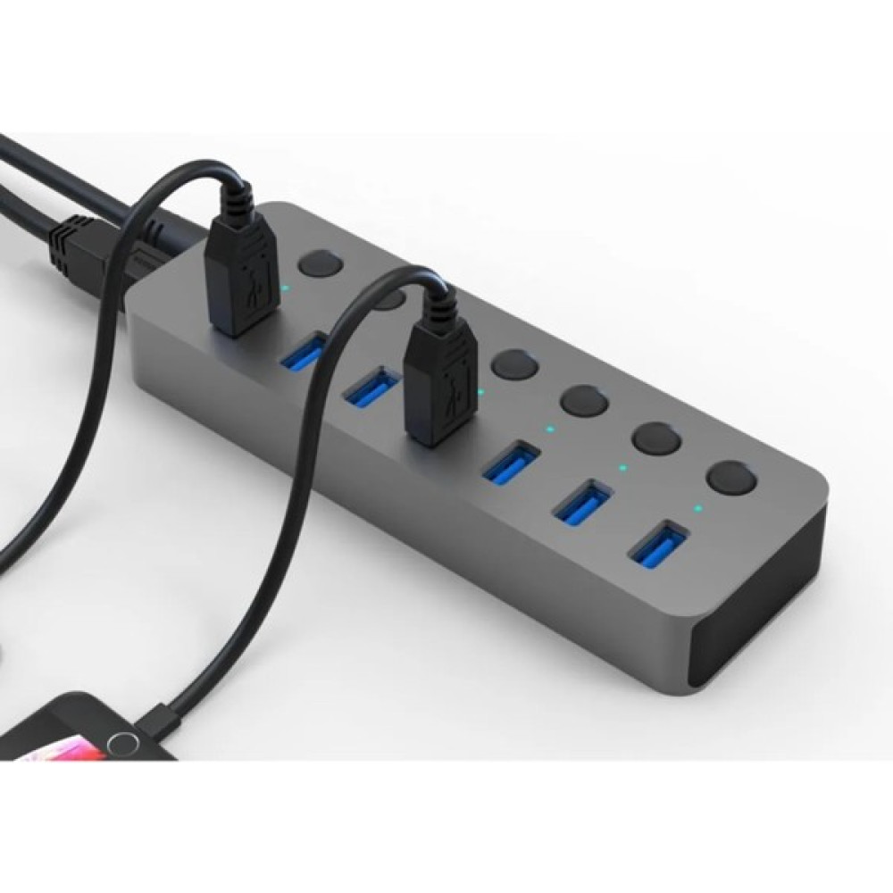 Blueendless 7 Port USB 3.0 Çoğaltıcı Çoklayıcı Adaptör ve Güç Adaptörü Gri HU-701 HU-701 - Siyah Bilgisayar Çevirici ve Adaptörü Fiyatı