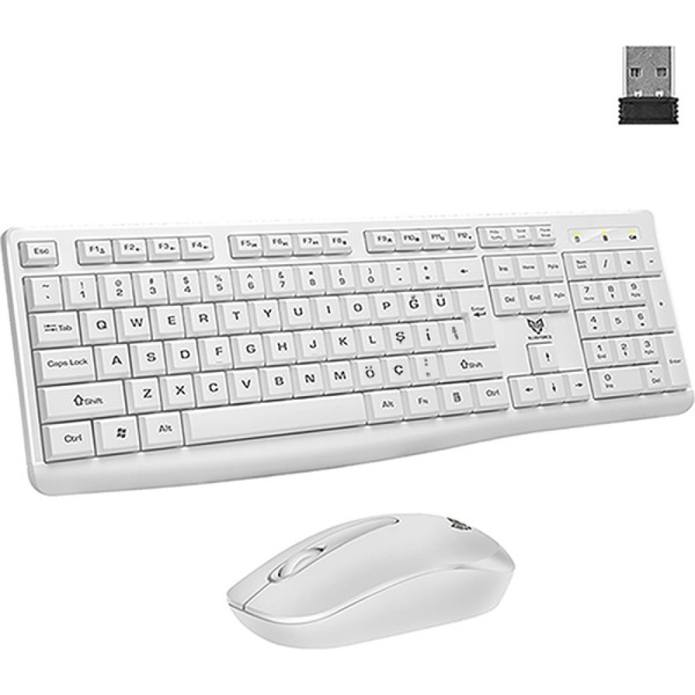 Blueforce Km-01 2.4 Ghz Wireless Kablosuz Klavye Mouse Set 1600 Dpı Pilli Beyaz Pc Laptop Tv Uyumlu Klavye - Mouse Fiyatı
