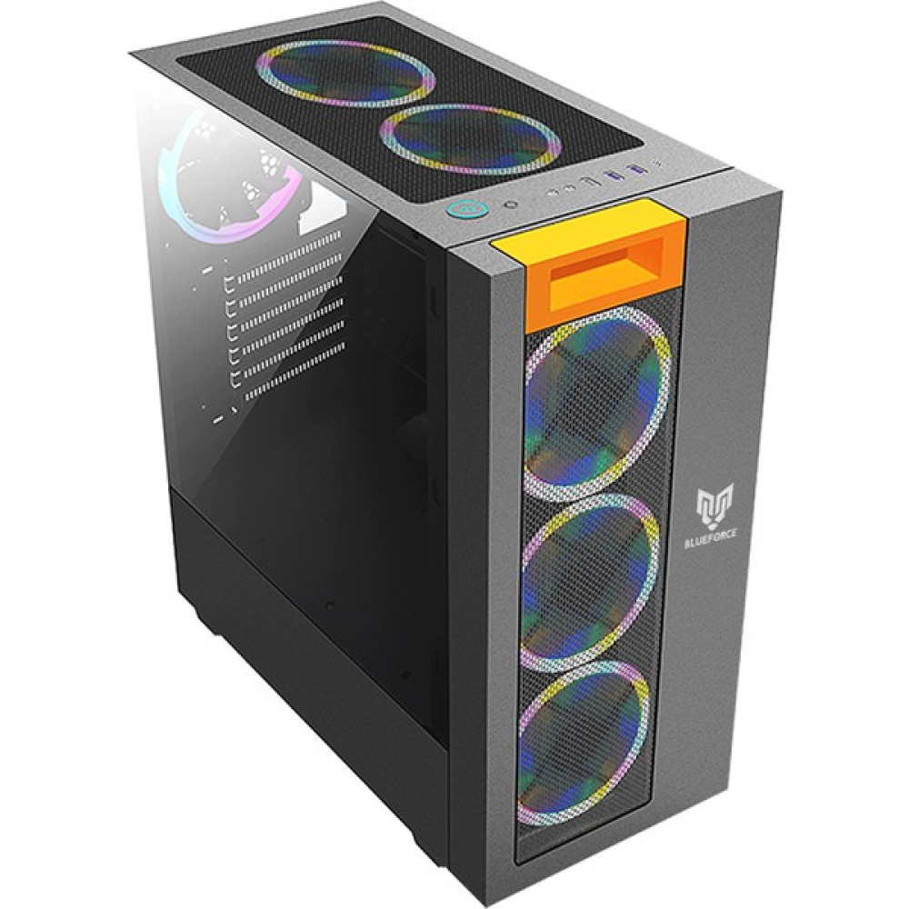 Blueforce Spectra 6*rgb Fanlı Atx-Mini Atx Itx Uyumlu Mid Tower Gaming Oyuncu Kasası Psu'suz - Siyah PC Kasaları Fiyatı