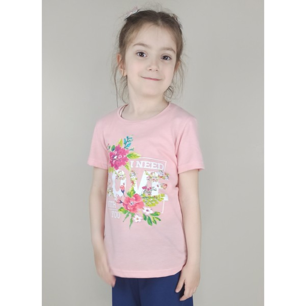 Bluence Kız Garson Pamuklu Pembe T-Shirt Kız Çocuk T-shirt Fiyatı