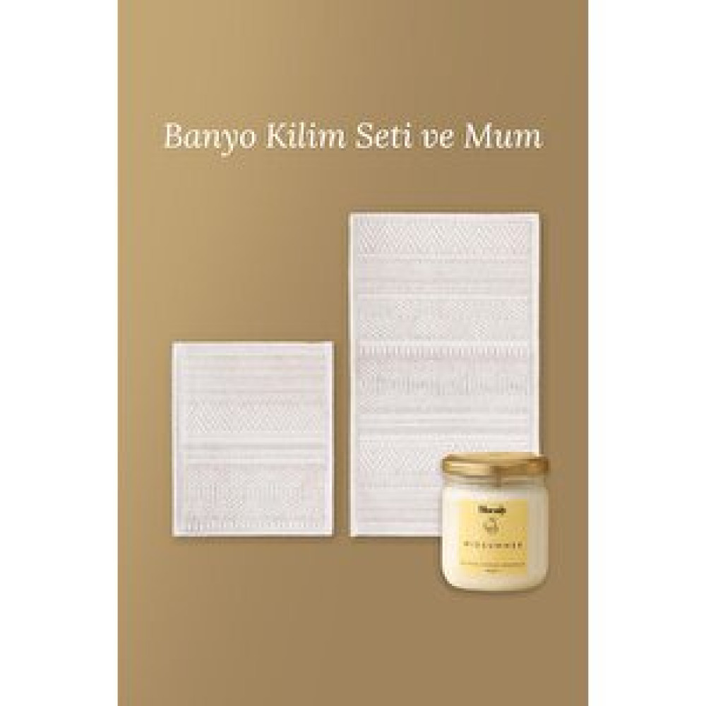 Bluenity 2'li Banyo Seti Hat Paspas Seti + Midsummer Banyo Mumu Banyo Halısı Fiyatı