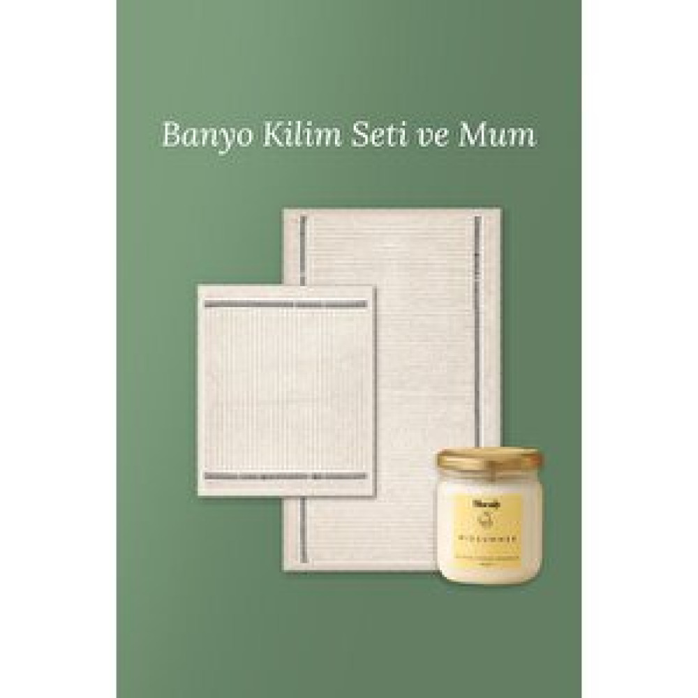 Bluenity 2'li Banyo Seti Nice Paspas Seti + Midsummer Banyo Mumu Banyo Halısı Fiyatı