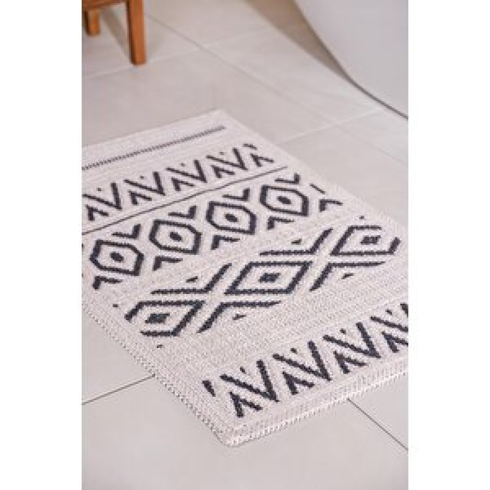 Bluenity Hat Doğal Pamuklu Banyo Paspası 50x80 Cm - Antrasit Banyo Halısı Fiyatı