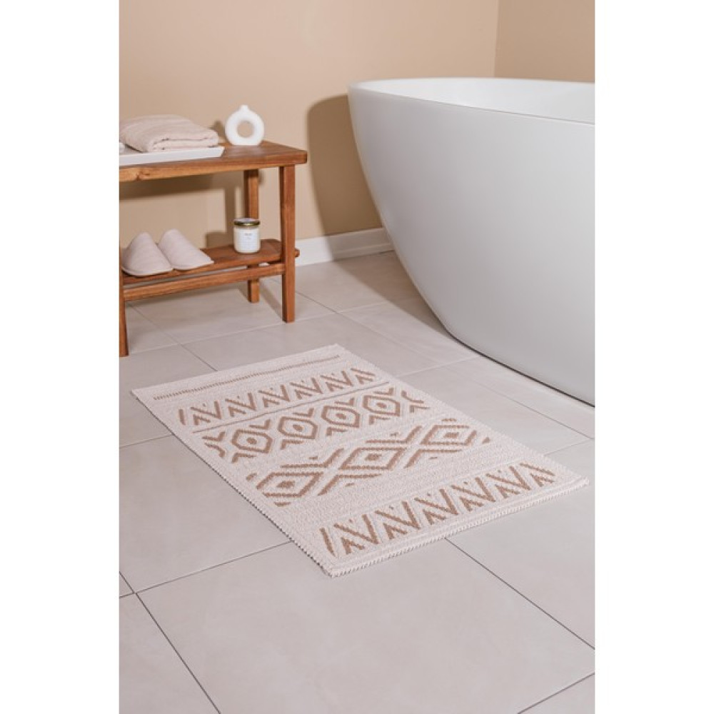 Bluenity Hat Doğal Pamuklu Banyo Paspası 50X80 cm - Bej Klozet Takımı Fiyatı