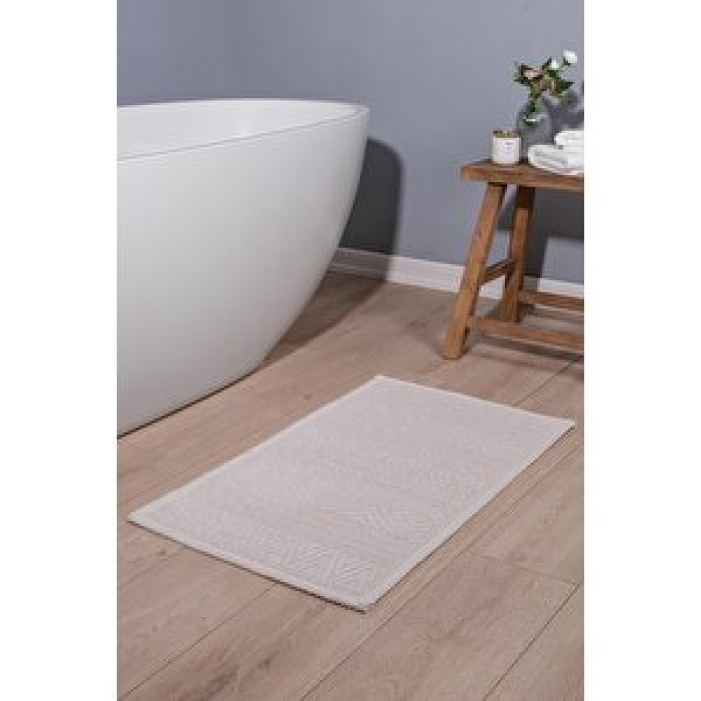 Bluenity Hat Doğal Pamuklu Banyo Paspası 50x80 Cm - Ekru Banyo Halısı Fiyatı