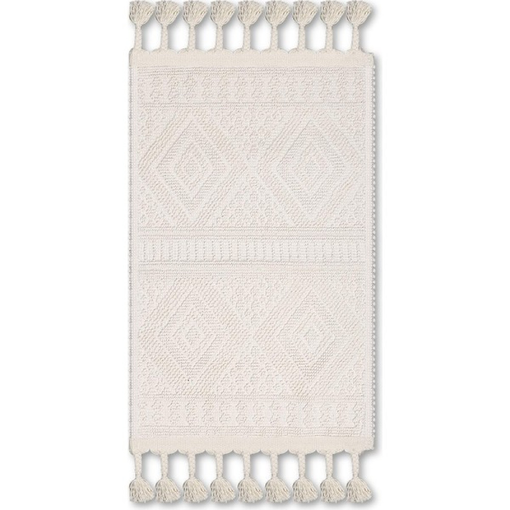 Bluenity Istanbul Etnic Doğal Pamuklu Banyo Kilimi 40X60 cm - Ekru - Renkli - 363 Klozet Takımı Fiyatı