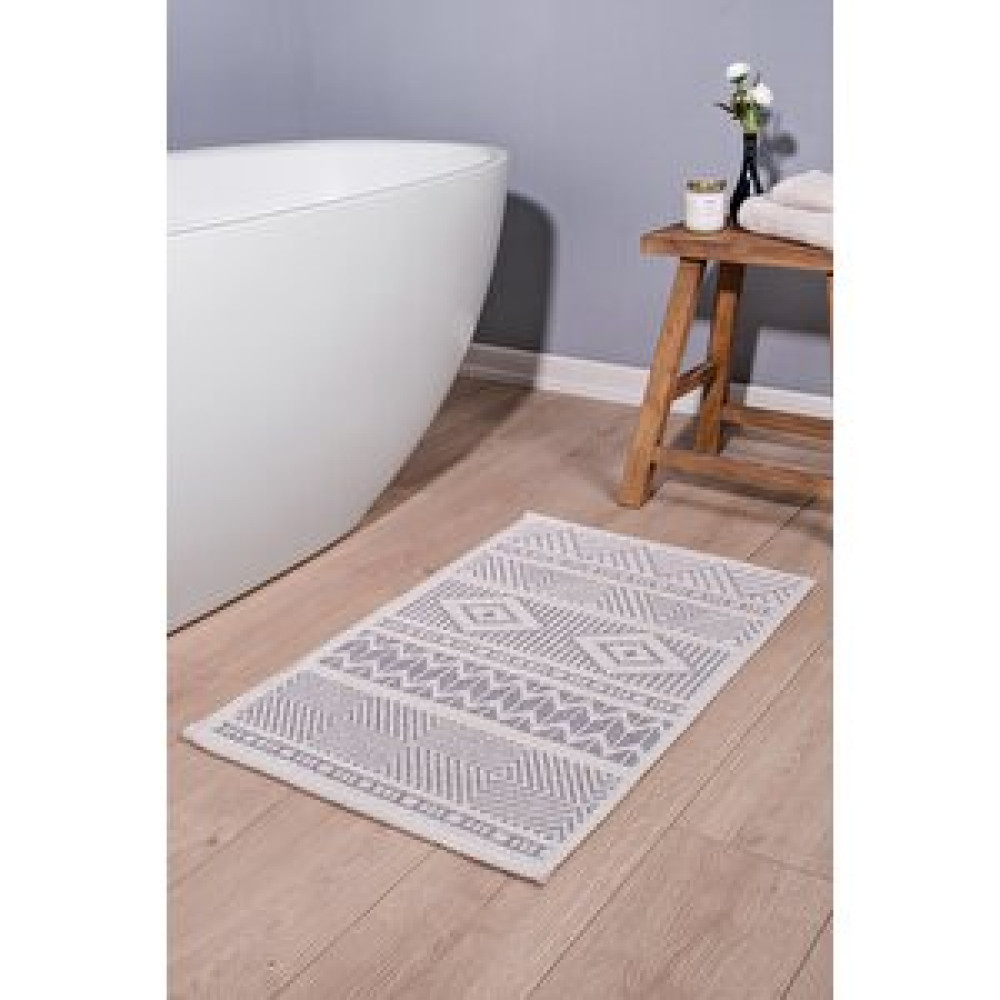 Bluenity Marina Doğal Pamuklu Banyo Paspası 50x80 Cm - Gri Banyo Halısı Fiyatı