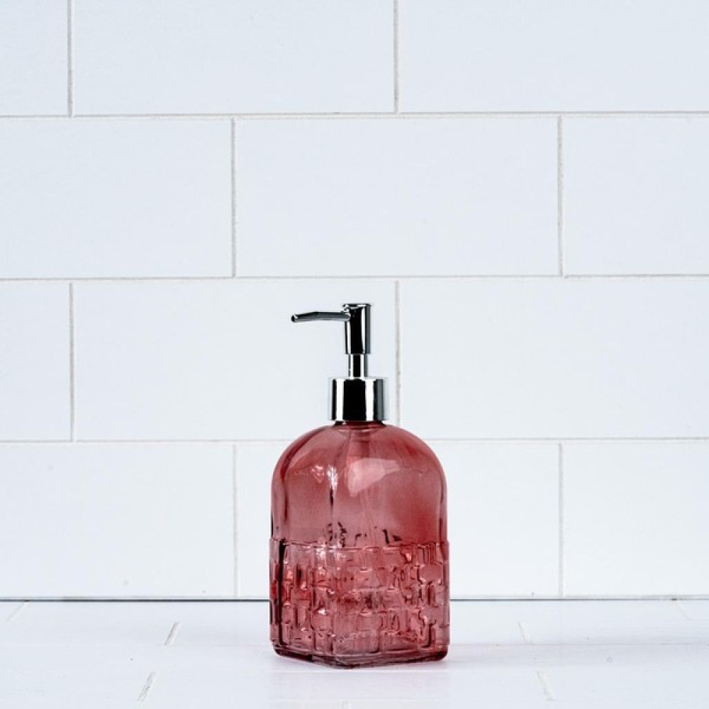 Bluenity Rubble Cam Sıvı Sabunluk 8X20 cm Pembe Sabunluk Fiyatı