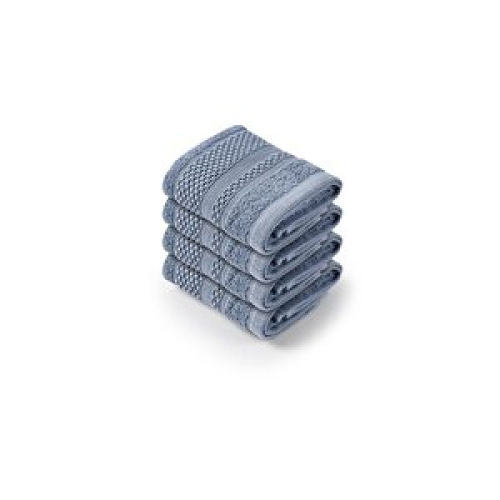 Bluenity Softy - %100 Doğal Pamuklu 4'lü Misafir Banyo / Mutfak Havlusu Seti - 30x50 Cm Mavi Banyo Havlusu Fiyatı