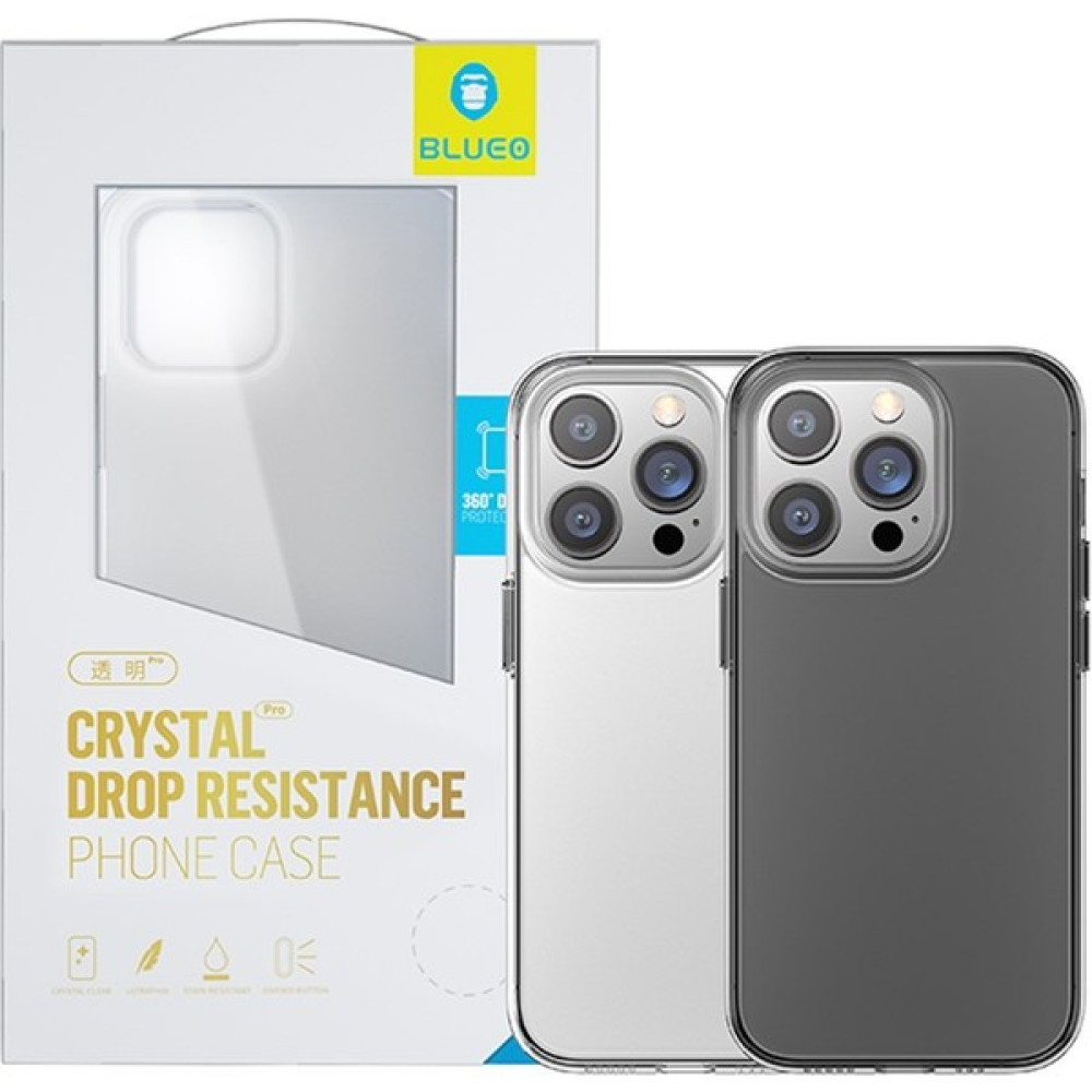 Blueo Apple iPhone 13/14 Uyumlu Crystal Pro Drop Resistance 4 Tarafı Tam Koruma Telefon Kılıfı - Şeffaf Cep Telefonu Kılıfı Fiyatı