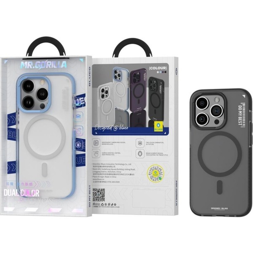 Blueo Dual Color Skin Friendly Magsafe Kılıf iPhone 14 Pro Max Siyah Cep Telefonu Kılıfı Fiyatı
