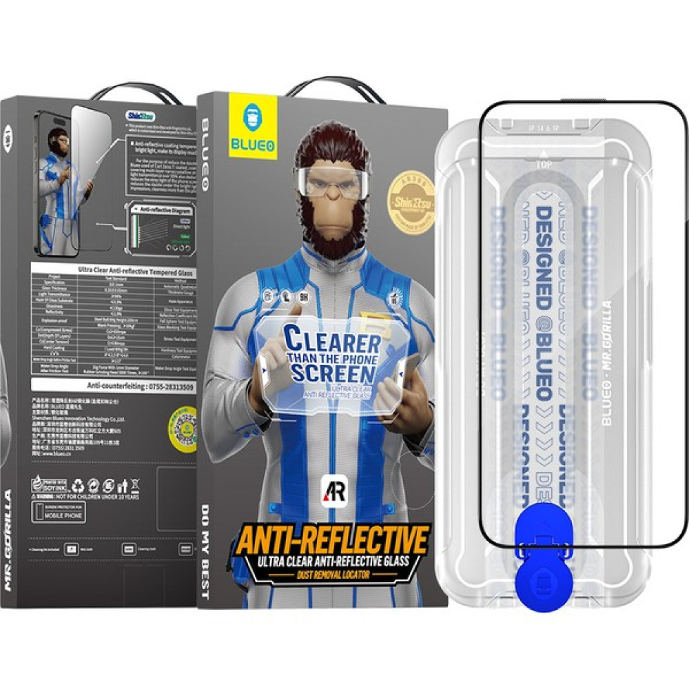 Blueo  iphone 15 Pro Max Ultra Clear Ar Anti-Reflective Hd Uygulama Aparatlı Cam Ekran Koruyucu Cep Telefonu Ekran Koruyucusu Fiyatı