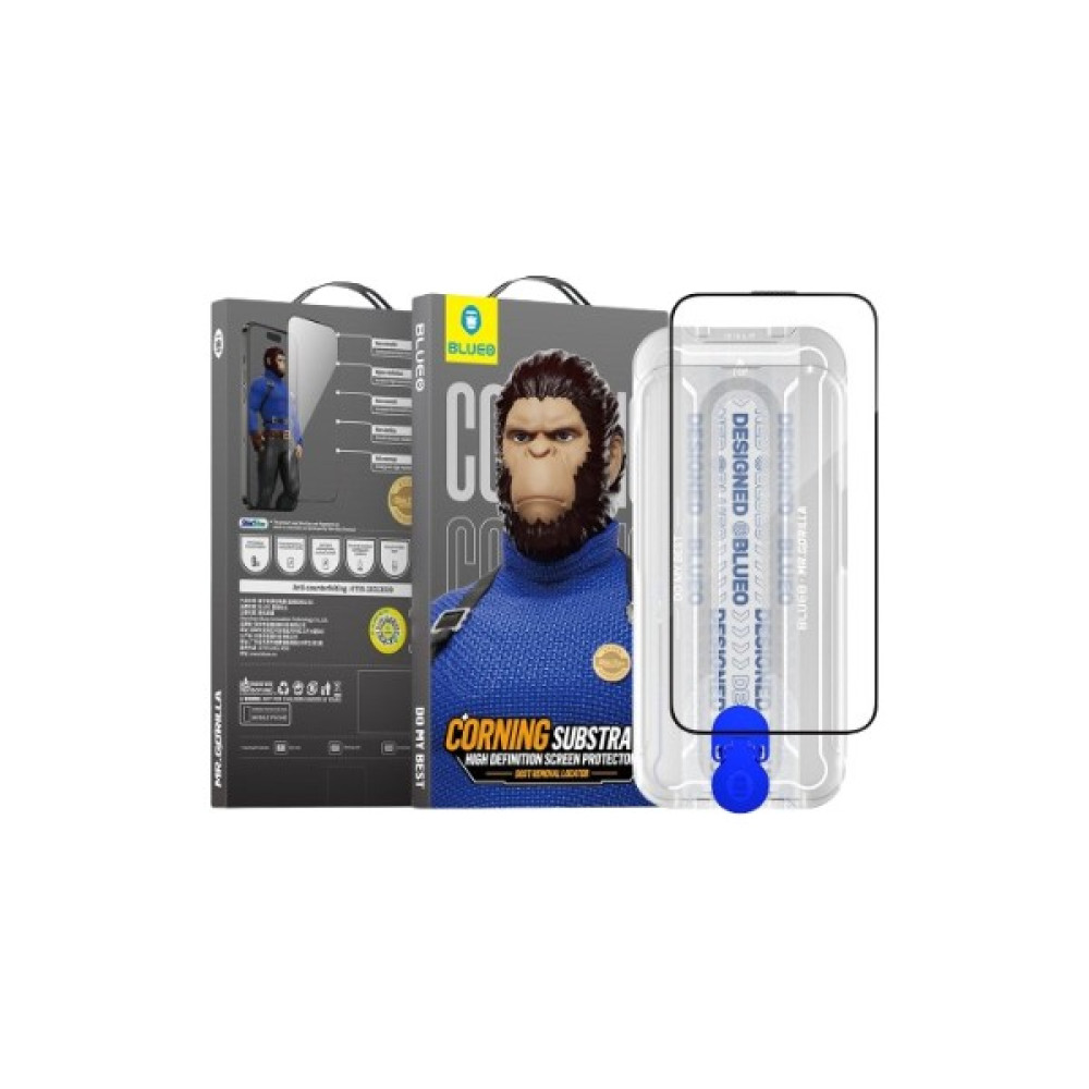 Blueo Iphone 15 Pro Max Uyumlu Uygulama Aparatlı Corning Gorilla Anti-Static Cam Ekran Koruyucu Darbe Emici - Şeffaf Cep Telefonu Ekran Koruyucusu Fiyatı