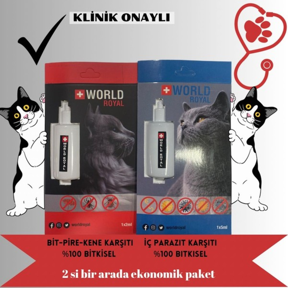 Bluepet World Royal Kedi Ic Dıs Parazıt Damlası 2 Si Bir Arada Evcil Hayvan Ürünleri Fiyatı