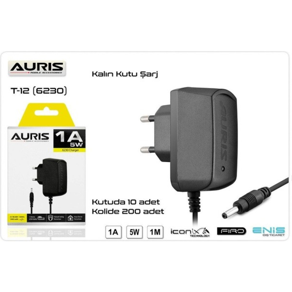 Bluetech Auris T-12 6230 Kalın Uç Nokıa Kalın Şarj Aleti - Siyah Cep Telefonu Şarj Cihazı Fiyatı