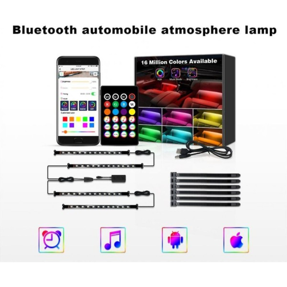 Bluetooth Atmosfer USB Işık Ayak Tek Atmosfer Işık Müzik Kader LED Işık Braketi Hoş Geldiniz Kontrol Uygulaması Led Aydınlatmalar Fiyatı