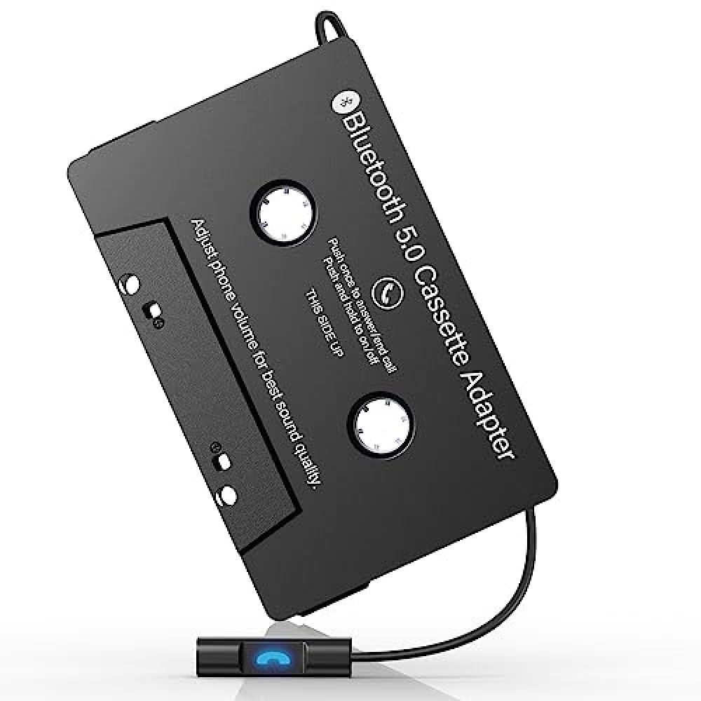Bluetooth Cassette Aux Adapter for Car Stereo & Tape Player, Wireless Cassette Audio Receiver, Hands-Free Calling, Universal Compatibility for Smartphones, Tablets