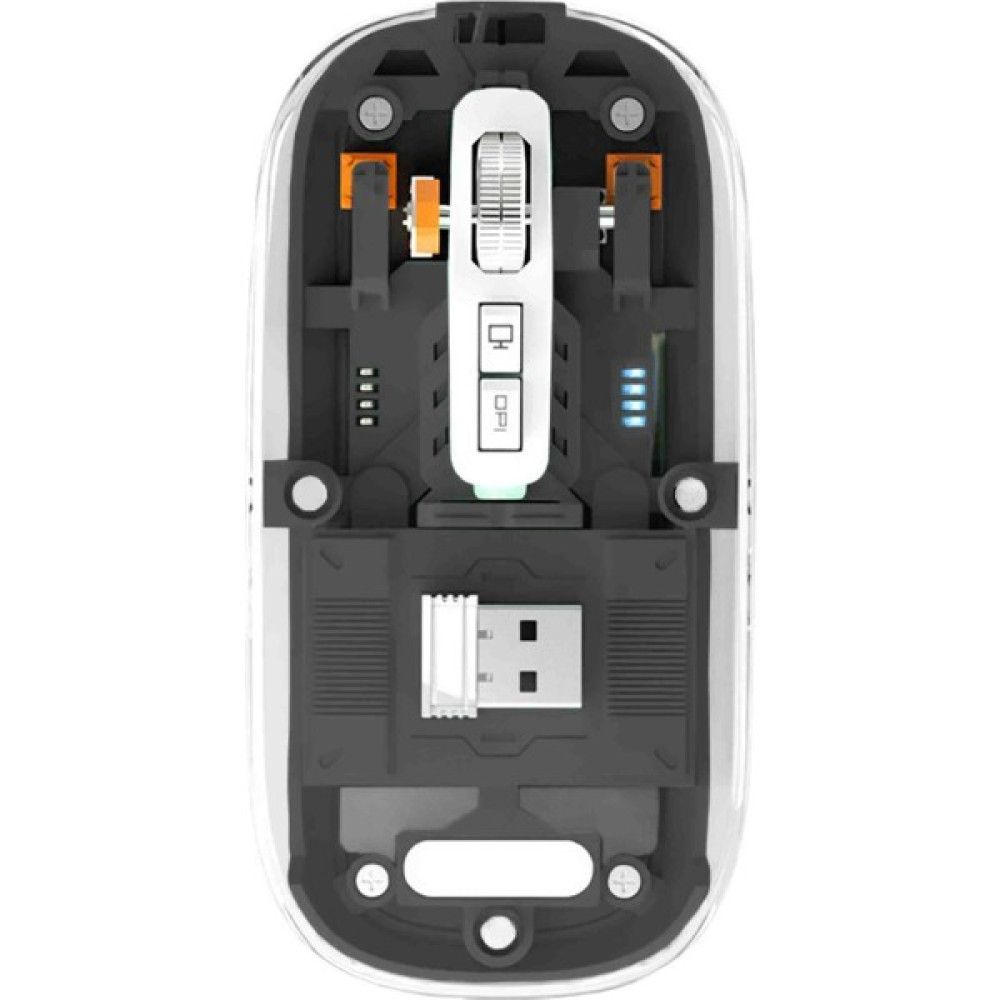 Bluetooth Destekli Kablosuz Şarjlı Şeffaf Mouse Sessiz ve Şık Tasarım - Siyah Klavye - Mouse Fiyatı