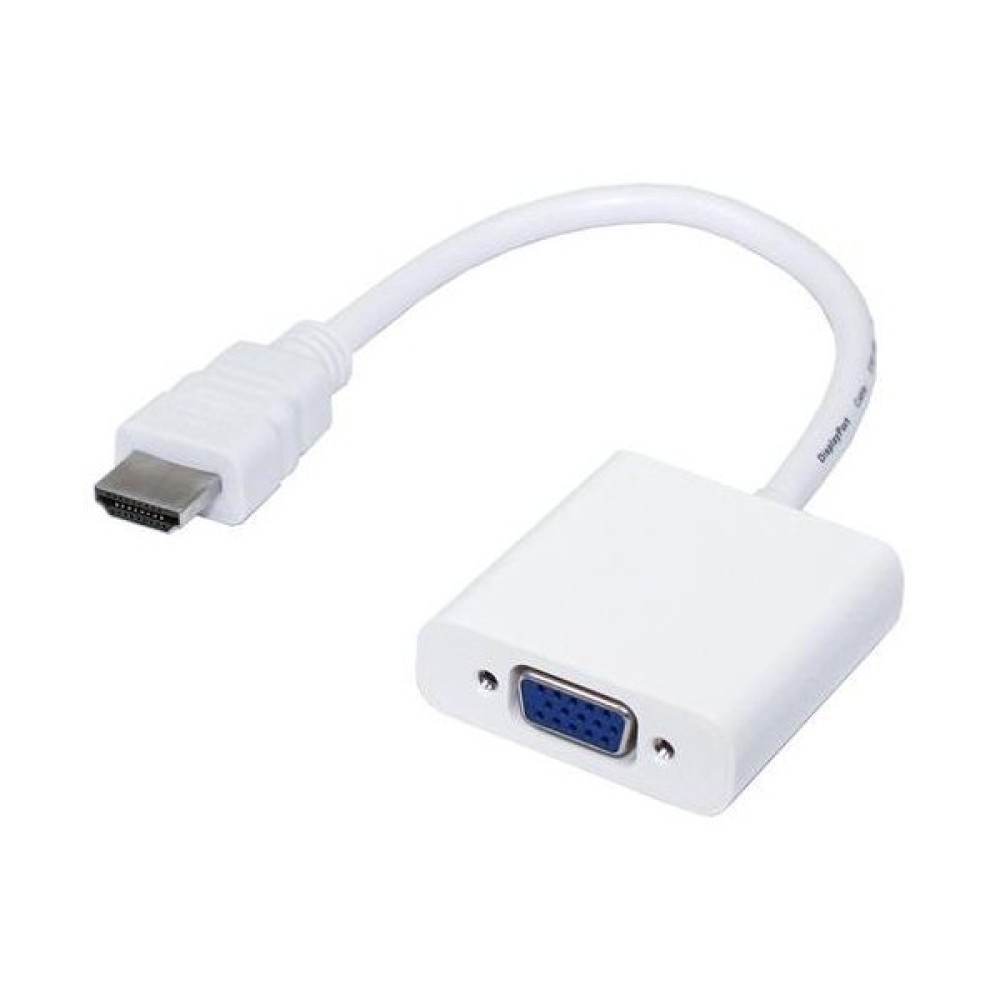 Blueway Projeksiyon Uyumlu HDMI TO VGA Kablo Çevirici Dönüştürücü - Beyaz Seri & Paralel Kablo Fiyatı