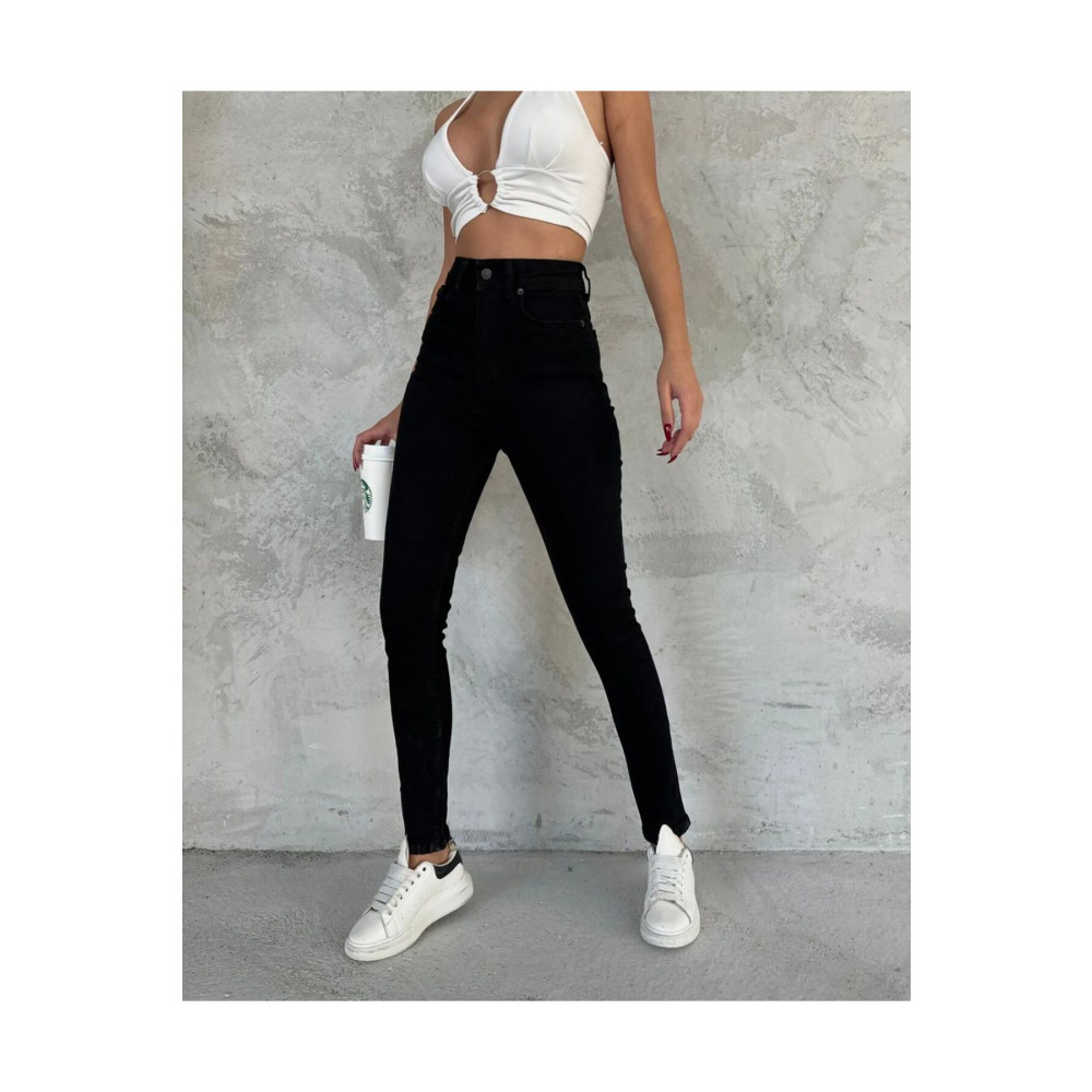 bluewoopss BLUE WOOPS SLİM YÜKSEK BEL JEANS A.C.A.İ.P SİYAH JEANS BLACK XXL Beden Bayan Jeans / Kot Pantolon Fiyatı