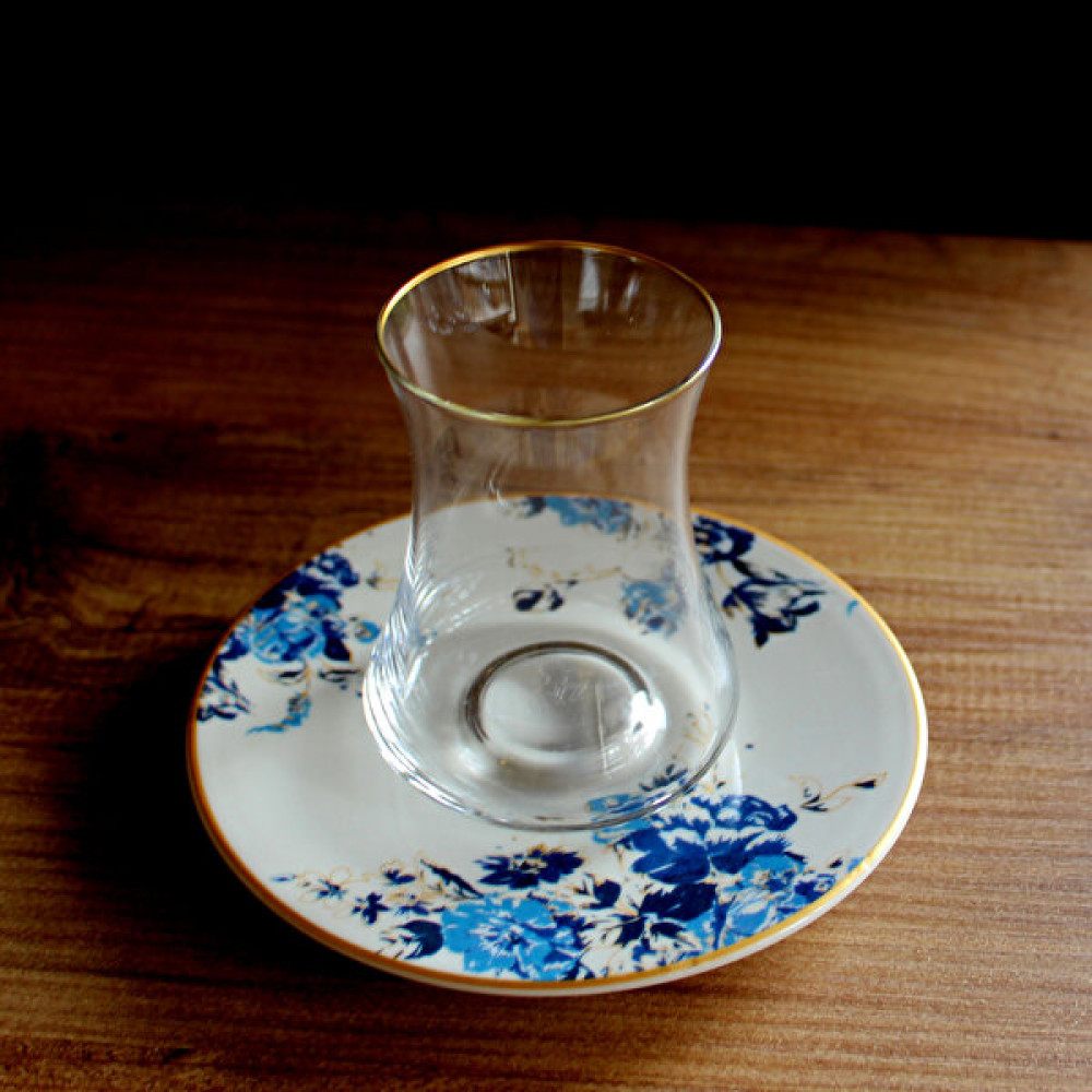 Blumest Blue Garden 12 Parça Çay Takımı (6 Çay Bardağı + 6 Çay Tabağı) Fincan / Bardak / Kahve Takımı Fiyatı