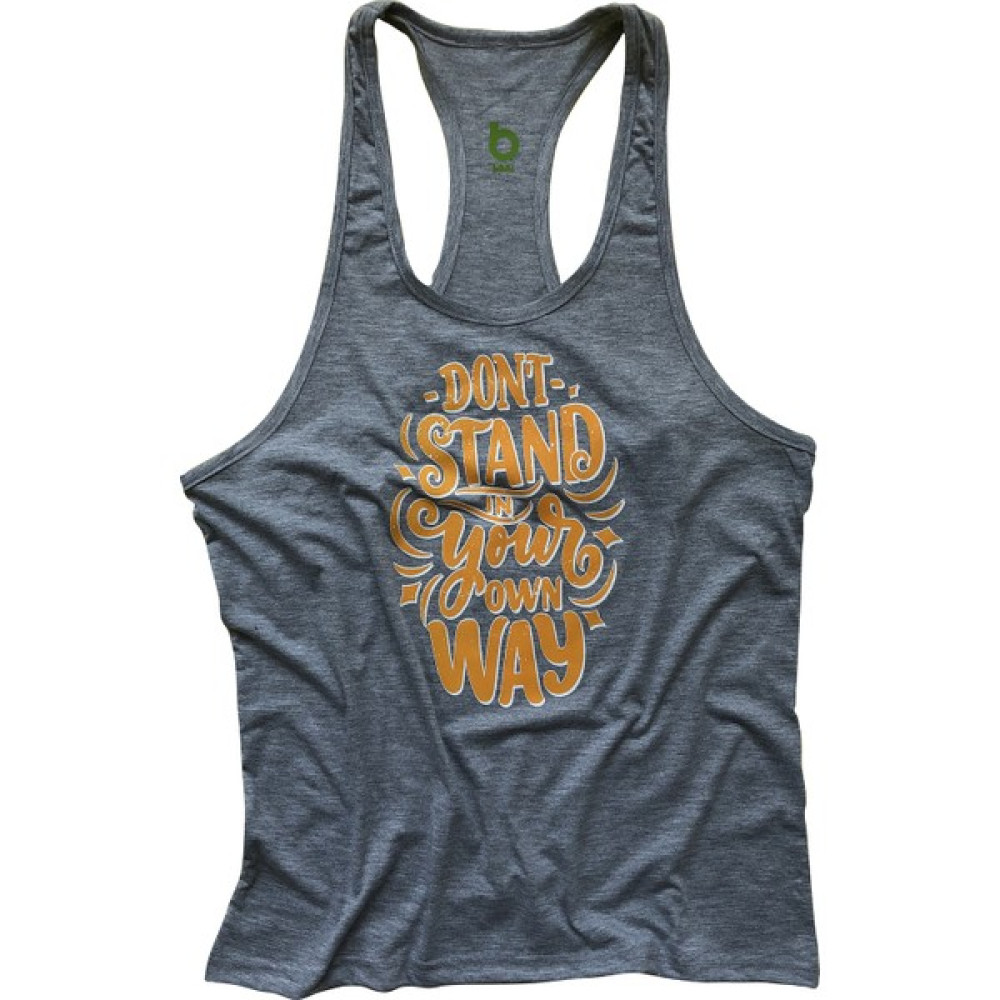 Bluu Fitness Gym Tank Top Sporcu Atleti Don't Stand Gri Fitwear (Kondisyon Giyim) Fiyatı