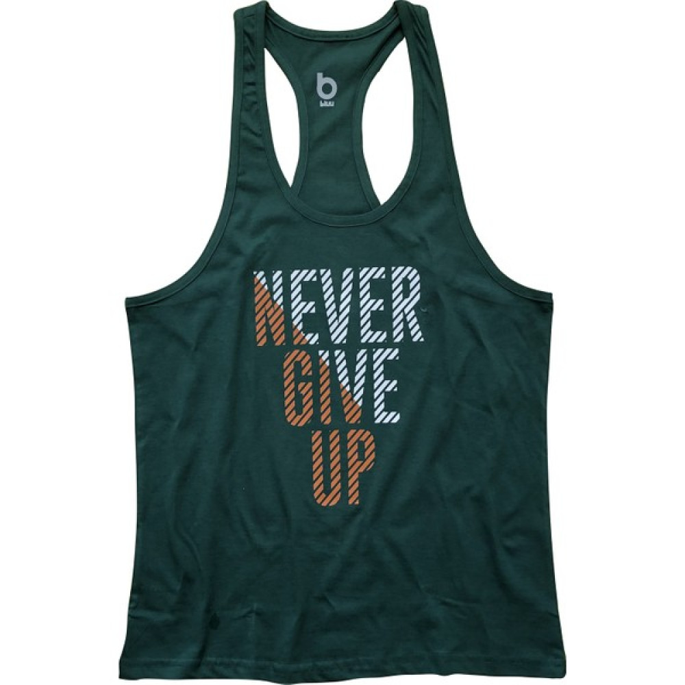 Bluu Fitness Gym Tank Top Sporcu Atleti Never Give Up Fitwear (Kondisyon Giyim) Fiyatı