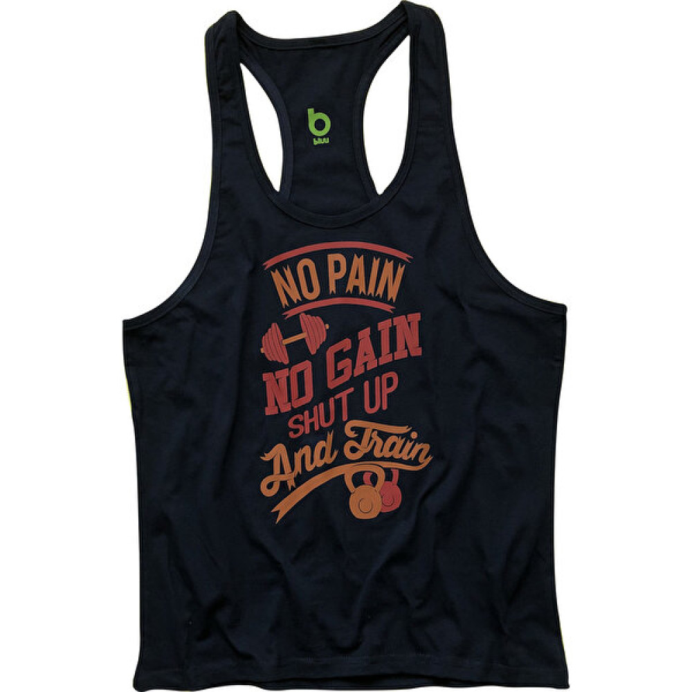 Bluu Fitness Gym Tank Top Sporcu Atleti Train Siyah Fitwear (Kondisyon Giyim) Fiyatı