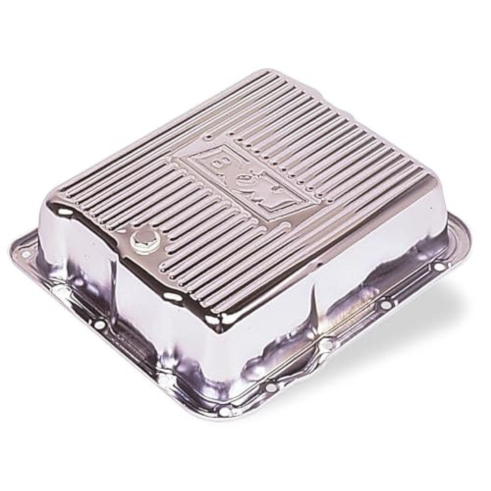 B&M 70289 Chrome Steel Extra Depth Transmission Pan