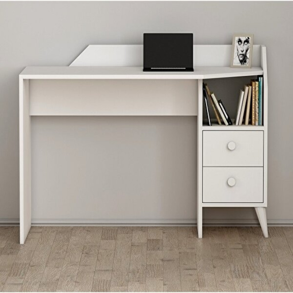 BMdekor Çalışma Masası Bilgisayar Masası Zerda - 120 x 55 - Beyaz Çalışma Masası Fiyatı