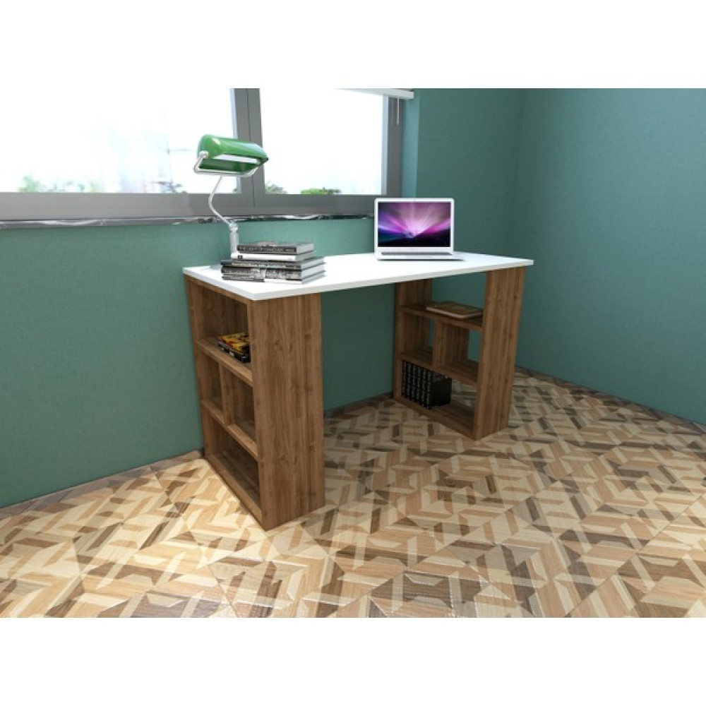 BMdekor Çalışma Masası Turco Beyaz Ceviz - Y: 75 cm D: 60 cm G: 120 cm Çalışma Masası Fiyatı