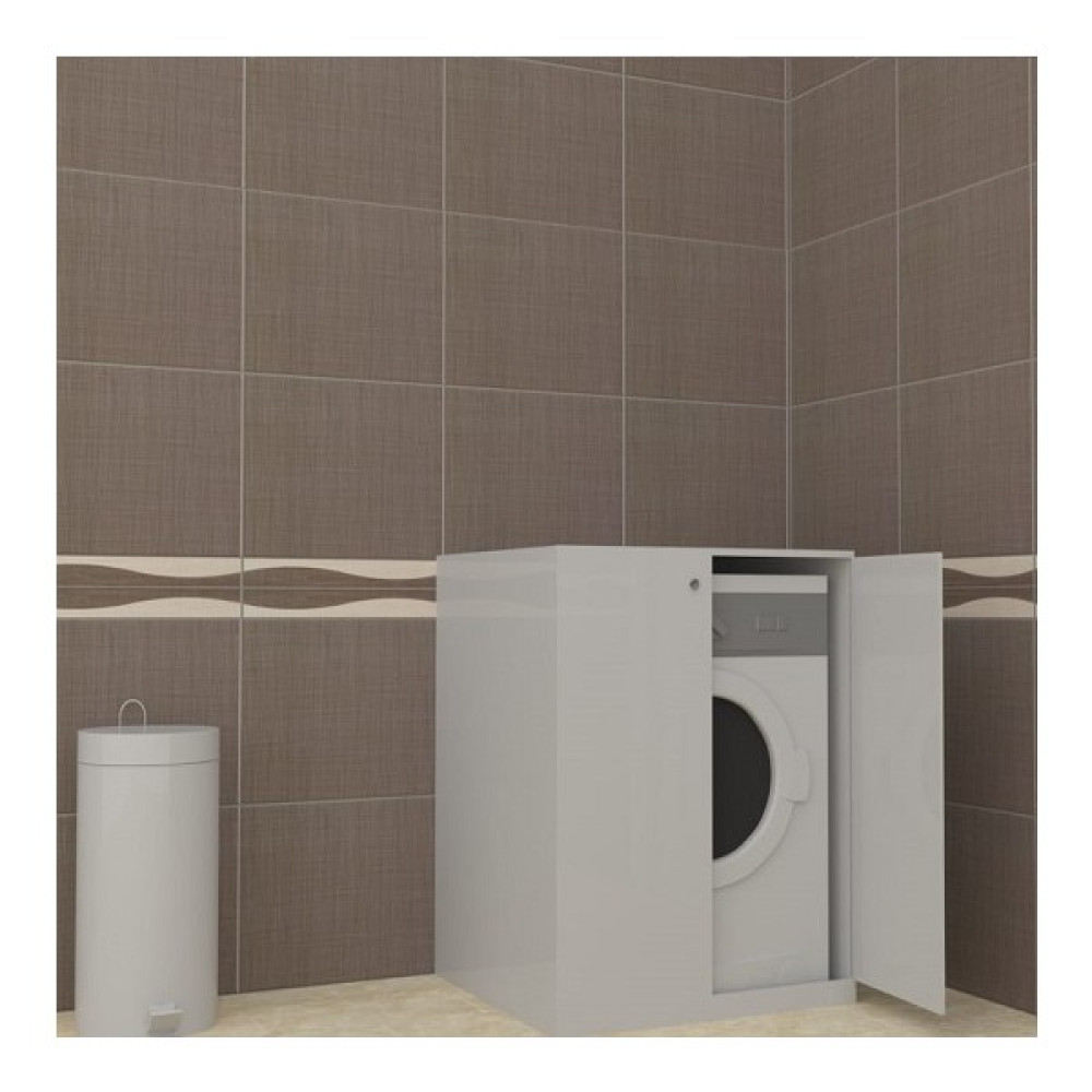 BMdekor Çamaşır Makinesi Dolabı Poyraz Alt Beyaz - Yok Banyo Dolabı / Mobilyası Fiyatı