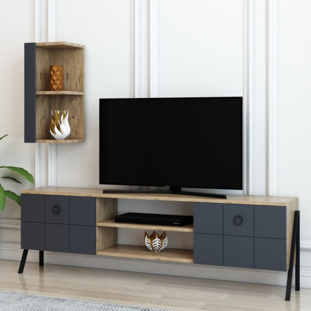 BMdekor Tv Ünitesi Roma Atlantik Antrasit B03 160 cm Tv Ünitesi / Sehpası Fiyatı